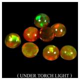 Round Cab AAA Floral Flash Play Of Color Crystal F