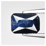 0.85ct 6.5x4.5mm Octagon Natural Blue Sapphire - H