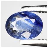 0.45ct 5.5x4.2mm Oval Blue Sapphire - Heated Glass