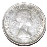 Silver 1954 Canada 10ï¿½ Coin