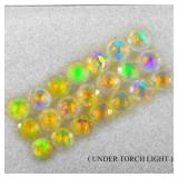 Round AAA Floral Flash Play Of Color Crystal Fire