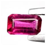 0.11ct Octagon Natural Purplish Pink Tourmaline -