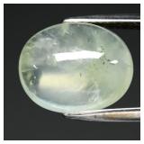 8.44ct 14x11mm Oval Cabochon Natural Green Prehnit