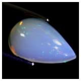 Pear Cab 3.02ct Play Of Color Crystal Fire Opal