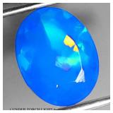 Oval Cut Natural Hot Rainbow Blue Opal Ethiopia 1.