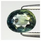 0.64ct 5.8x4.7mm Oval Natural Blue Green Sapphire