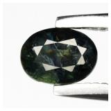 0.34ct 4.5x3.3mm Oval Natural Blue Green Sapphire