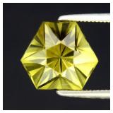 3.05ct 8.5x8.5mm VVS Fancy Brilliant Natural Lemon