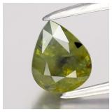 1.32ct 7x5.5mm Pear Natural Green Sapphire - Unhea