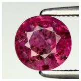 1.26ct 6mm Round Natural Purplish Pink Sapphire -
