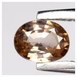 0.35ct 4.5x3.5mm VS Oval Natural Champagne Zircon