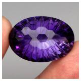 Brilliant Cut 38.79ct Unheated Purple Amethyst