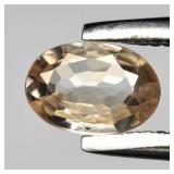 0.31ct 5x3.5mm VS Oval Natural Light Champagne Zir