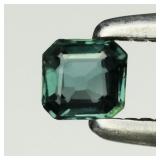 0.10ct VS Octagon Natural Bluish Green Sapphire -