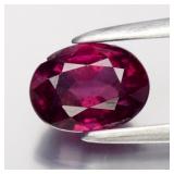 1.32ct 6.8x5mm Oval Natural Purplish Pink Rhodolit