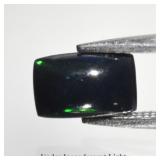 0.52ct Rectangle Cabochon Natural Black Opal - Col