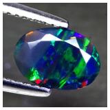 0.82ct Play Of Color Black Opal