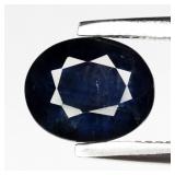 0.82ct 6x5mm Oval Natural Blue Sapphire - Heated,