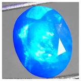 Oval Cut Natural Hot Rainbow Blue Opal Ethiopia 1.