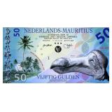 Netherlands Mauritius 50 Guilders Souvenir Bill