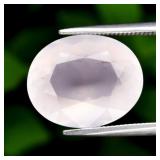 5.88ct Oval Natural Very Light Pink Rose Quartz -