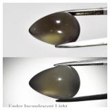 16.05ct Pear Cabochon Natural Greenish Purple Cat'