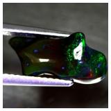 Freeform Cab 2.36ct Play Of Color Black Opal