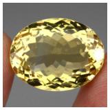 32.02ct Unheated Yellow Citrine Brazil