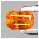 0.37ct 4.5x3mm Octagon Natural Orange Spessartite