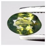 0.53ct 5.5x3.5mm Oval Natural Green Sapphire - Unh