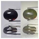 1.02ct 8.7x6.8mm Oval Cabochon Natural Black Opal