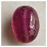 CERT 4.35 Cabochon Hue Enhanced Ruby, Oval Shape,