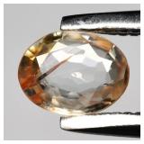 0.37ct 4.8x3.7mm VS Oval Natural Light Yellow Zirc