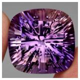 Cushion Fancy Cut 52ct Unheated Purple Amethyst