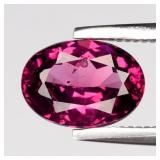 1.14ct Oval Natural Purplish Pink Rhodolite Garnet