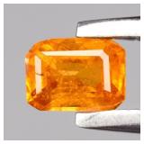 0.32ct 4x3mm Octagon Natural Orange Spessartite Ga