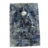 Handmade Gautama Buddha Thai Figure Statue Blue Gr