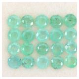 Round Cut Natural Unheated Green Emerald Brazil 20
