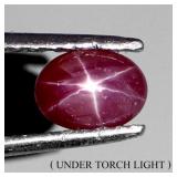 Oval Cab 100% Natural Red 6 Rays Star Ruby Africa