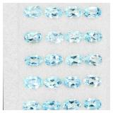 Oval Cut Natural Top Sky Blue Topaz Africa 20pcs 1