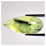8.57ct Pear Cabochon Natural Green Prehnite with B