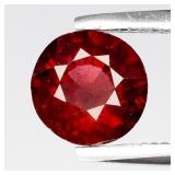 0.94ct 5.8mm Round Natural Reddish Purple Rhodolit