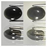 0.81ct 8x6mm Oval Cabochon Natural Black Opal - Ra