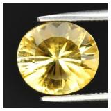 2.00ct 9x8.2mm VS Oval Brilliant Natural Yellow Ci