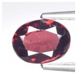 1.21ct 6.5x5mm VS Oval Natural Purplish Pink Rhodo