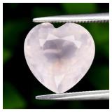 4.84ct Heart Natural Very Light Pink Rose Quartz -