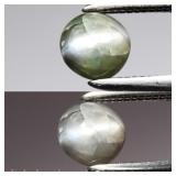 0.54ct 4.7mm Round Cabochon Natural Green Cat's Ey