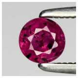 0.43ct 4mm Round Natural Purplish Pink Sapphire -