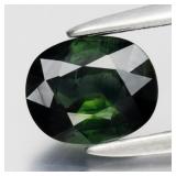 0.64ct 6x4.8mm Oval Natural Blue Green Sapphire -