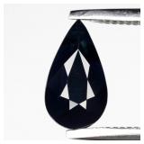 0.99ct VS Pear Natural Deep Greenish Blue Sapphire